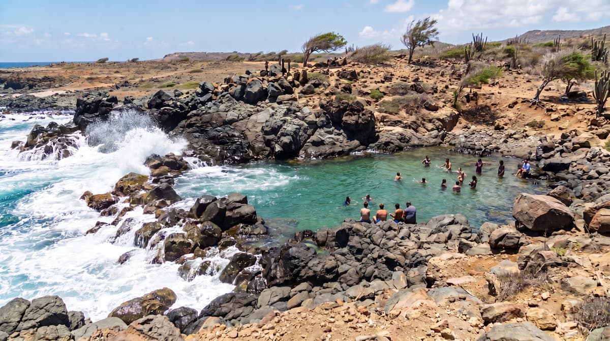 Natural Pool and Indian Cave Jeep Safari